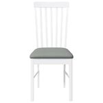Casa si Gradina - Mobilier - Scaune si fotolii - Scaune - Scaune de sufragerie cu perne 2 buc cauciuc din lemn masiv alb - Infinity.ro