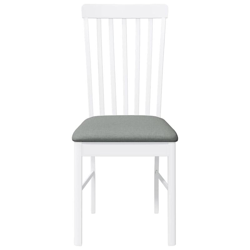 Casa si Gradina - Mobilier - Scaune si fotolii - Scaune - Scaune de sufragerie cu perne 2 buc cauciuc din lemn masiv alb - Infinity.ro