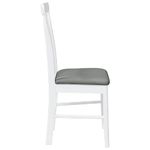 Casa si Gradina - Mobilier - Scaune si fotolii - Scaune - Scaune de sufragerie cu perne 2 buc cauciuc din lemn masiv alb - Infinity.ro