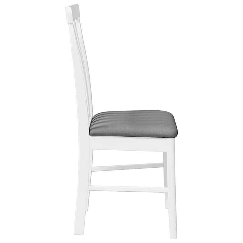 Casa si Gradina - Mobilier - Scaune si fotolii - Scaune - Scaune de sufragerie cu perne 2 buc cauciuc din lemn masiv alb - Infinity.ro