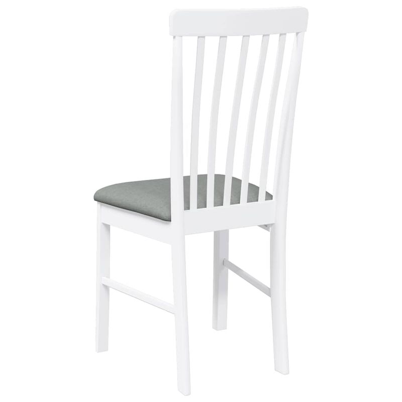 Casa si Gradina - Mobilier - Scaune si fotolii - Scaune - Scaune de sufragerie cu perne 2 buc cauciuc din lemn masiv alb - Infinity.ro