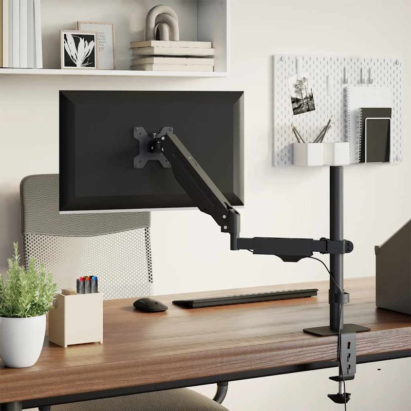 PC, gaming si accesorii - Desktop PC & monitoare - Accesorii monitoare - Brat unic de monitor ecran de max 27 inci arc cu gaz 10 kg - Infinity.ro