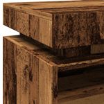 Casa si Gradina - Mobilier - Comode si corpuri - Noptiere - Noptiera cu lumini LED, lemn vechi, 40x39x48,5 cm - Infinity.ro
