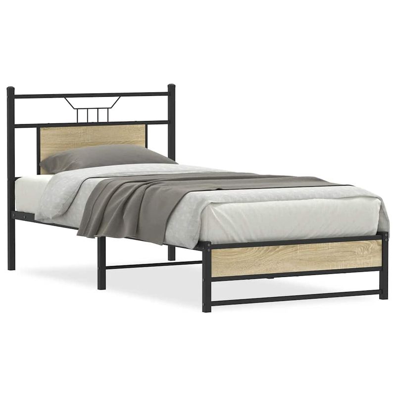 Casa si Gradina - Mobilier - Paturi si accesorii - Paturi - Cadru pat fara saltea, stejar sonoma 80x200 cm lemn prelucrat - Infinity.ro
