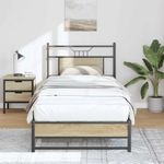 Casa si Gradina - Mobilier - Paturi si accesorii - Paturi - Cadru pat fara saltea, stejar sonoma 80x200 cm lemn prelucrat - Infinity.ro