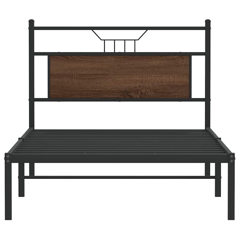 Casa si Gradina - Mobilier - Paturi si accesorii - Paturi - Cadru pat fara saltea, stejar maro, 100x190 cm, lemn prelucrat - Infinity.ro