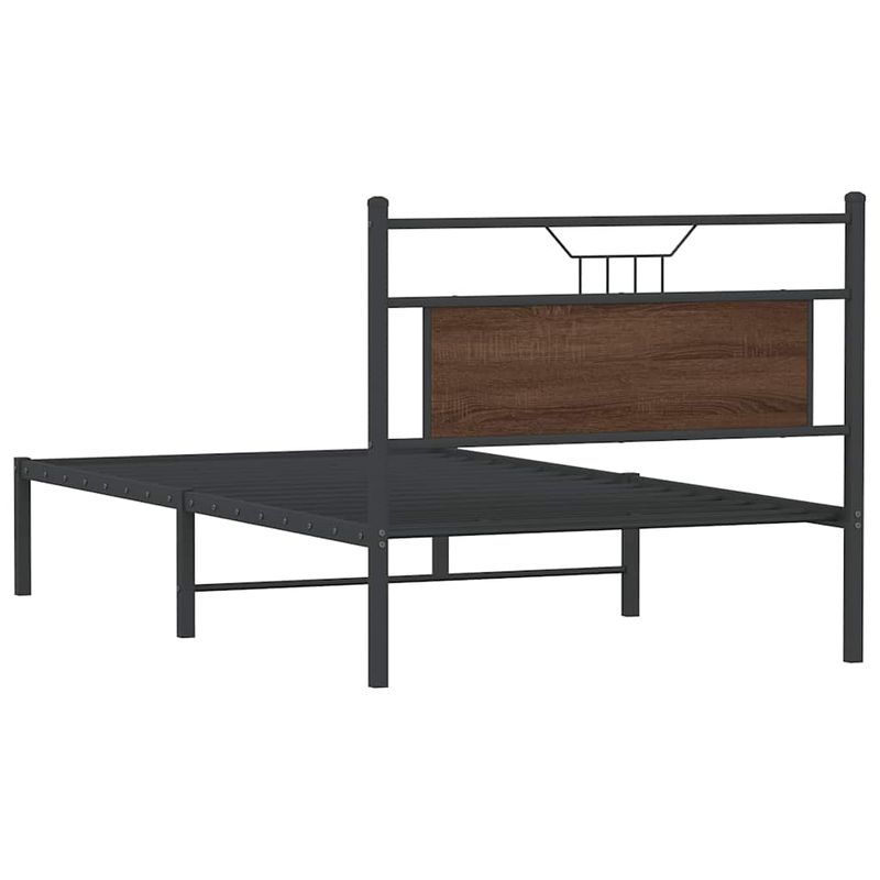 Casa si Gradina - Mobilier - Paturi si accesorii - Paturi - Cadru pat fara saltea, stejar maro, 100x190 cm, lemn prelucrat - Infinity.ro