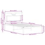 Casa si Gradina - Mobilier - Paturi si accesorii - Paturi - Cadru pat fara saltea, stejar maro, 100x190 cm, lemn prelucrat - Infinity.ro