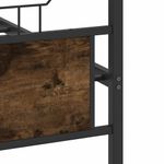 Casa si Gradina - Mobilier - Paturi si accesorii - Paturi - Cadru pat metalic fara saltea, stejar fumuriu, 180x200 cm - Infinity.ro