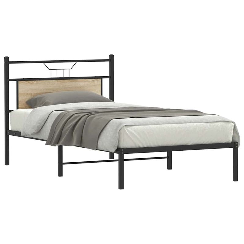 Casa si Gradina - Mobilier - Paturi si accesorii - Paturi - Cadru pat fara saltea, stejar sonoma 100x190 cm lemn prelucrat - Infinity.ro