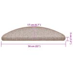 Casa si Gradina - Textile si covoare - Covoare - Covoare casa - Covorase scara 20 buc maro deschis 56x17x3 cm - Infinity.ro