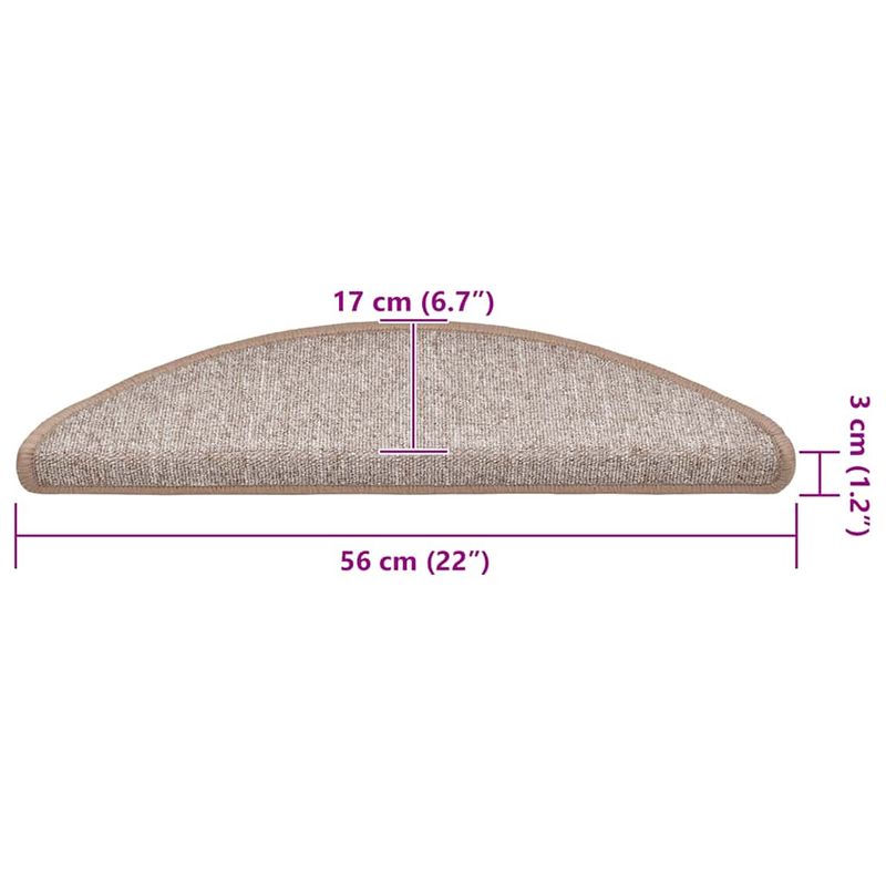 Casa si Gradina - Textile si covoare - Covoare - Covoare casa - Covorase scara 20 buc maro deschis 56x17x3 cm - Infinity.ro
