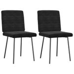 Casa si Gradina - Mobilier - Scaune si fotolii - Scaune - Scaune de bucatarie, 2 buc., negru, catifea - Infinity.ro