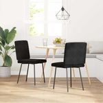 Casa si Gradina - Mobilier - Scaune si fotolii - Scaune - Scaune de bucatarie, 2 buc., negru, catifea - Infinity.ro
