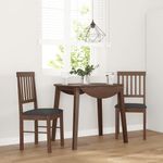 Casa si Gradina - Mobilier - Scaune si fotolii - Scaune - Scaune sufragerie cu perne 2 buc. cauciuc din lemn masiv maro - Infinity.ro