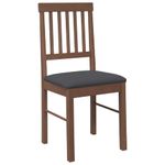 Casa si Gradina - Mobilier - Scaune si fotolii - Scaune - Scaune sufragerie cu perne 2 buc. cauciuc din lemn masiv maro - Infinity.ro