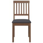 Casa si Gradina - Mobilier - Scaune si fotolii - Scaune - Scaune sufragerie cu perne 2 buc. cauciuc din lemn masiv maro - Infinity.ro