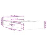 Casa si Gradina - Mobilier - Paturi si accesorii - Paturi - Cadru pat fara saltea Stejar Artisan 140x190cm Lemn prelucrat - Infinity.ro