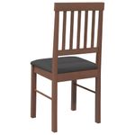 Casa si Gradina - Mobilier - Scaune si fotolii - Scaune - Scaune sufragerie cu perne 2 buc. cauciuc din lemn masiv maro - Infinity.ro