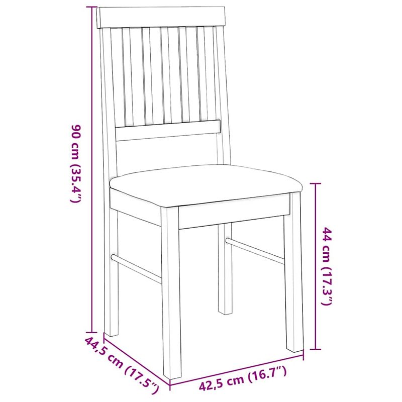 Casa si Gradina - Mobilier - Scaune si fotolii - Scaune - Scaune sufragerie cu perne 2 buc. cauciuc din lemn masiv maro - Infinity.ro