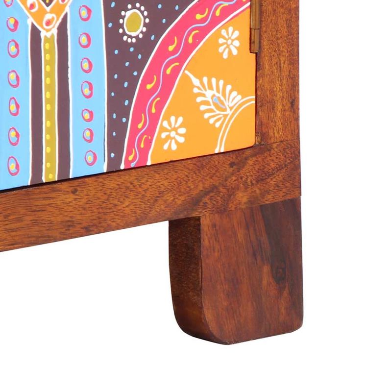 Casa si Gradina - Mobilier - Dulapuri si sifoniere - Dulapuri - Dulap TV multicolor 110x30x40 din lemn masiv de salcam - Infinity.ro