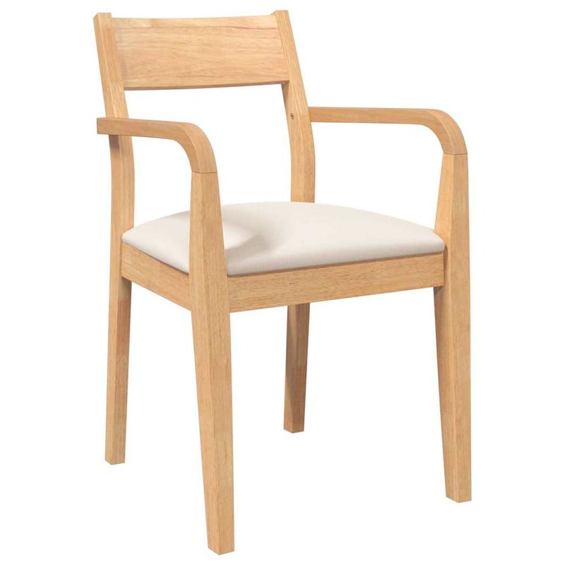 Casa si Gradina - Mobilier - Scaune si fotolii - Scaune - Scaune sufragerie cu perne 2 buc cauciuc din lemn masiv natural - Infinity.ro