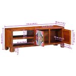 Casa si Gradina - Mobilier - Dulapuri si sifoniere - Dulapuri - Dulap TV multicolor 110x30x40 din lemn masiv de salcam - Infinity.ro