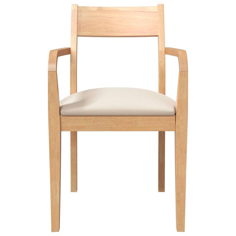 Casa si Gradina - Mobilier - Scaune si fotolii - Scaune - Scaune sufragerie cu perne 2 buc cauciuc din lemn masiv natural - Infinity.ro