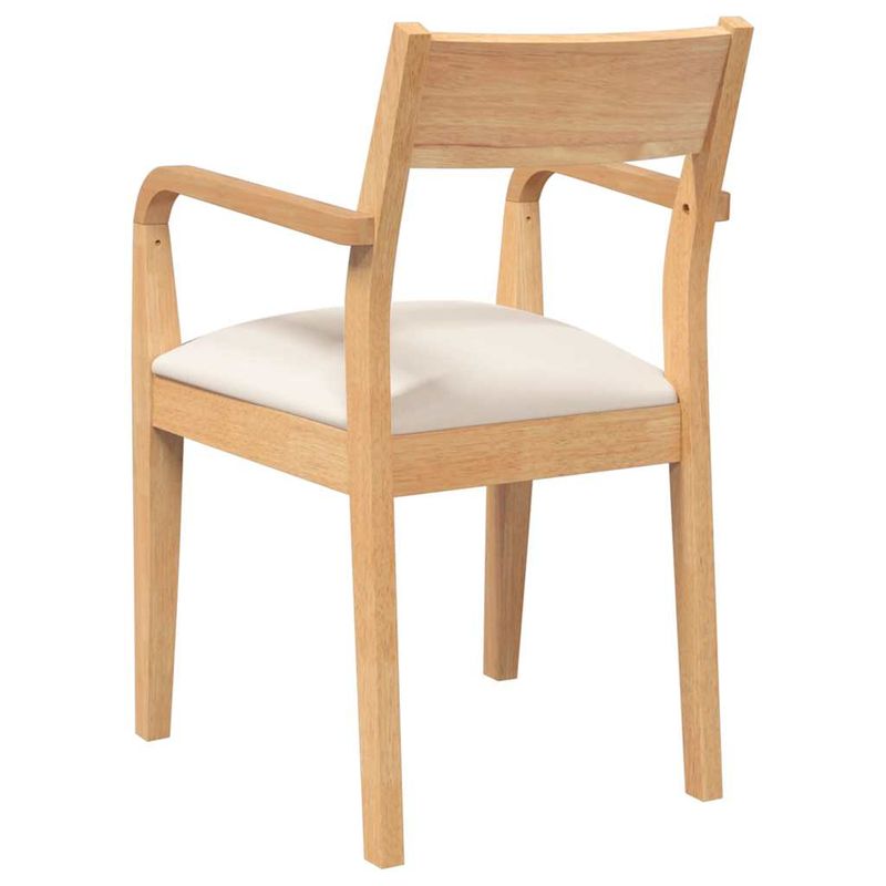 Casa si Gradina - Mobilier - Scaune si fotolii - Scaune - Scaune sufragerie cu perne 2 buc cauciuc din lemn masiv natural - Infinity.ro