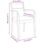 Casa si Gradina - Mobilier - Scaune si fotolii - Scaune - Scaune sufragerie cu perne 2 buc cauciuc din lemn masiv natural - Infinity.ro