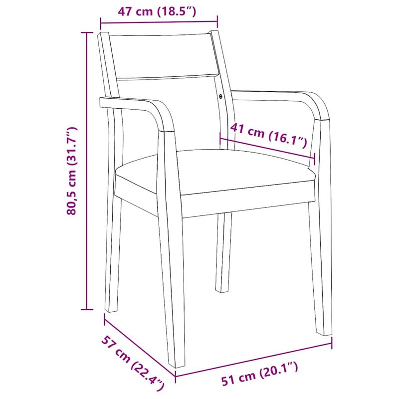 Casa si Gradina - Mobilier - Scaune si fotolii - Scaune - Scaune sufragerie cu perne 2 buc cauciuc din lemn masiv natural - Infinity.ro