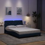 Casa si Gradina - Mobilier - Paturi si accesorii - Paturi - Cadru de pat cu LED fara saltea Albastru 140x190 cm Material - Infinity.ro