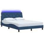 Casa si Gradina - Mobilier - Paturi si accesorii - Paturi - Cadru de pat cu LED fara saltea Albastru 140x190 cm Material - Infinity.ro