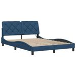 Casa si Gradina - Mobilier - Paturi si accesorii - Paturi - Cadru de pat cu LED fara saltea Albastru 140x190 cm Material - Infinity.ro