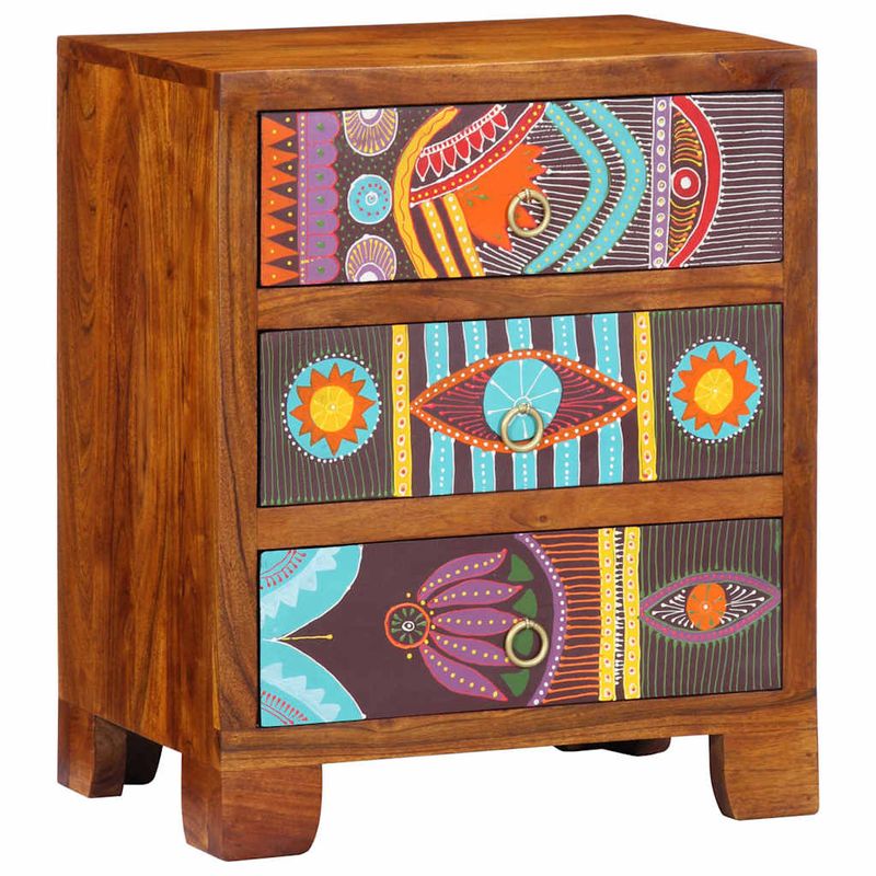 Casa si Gradina - Mobilier - Comode si corpuri - Comode - Bufeta multicolor 50x35x60 din lemn masiv de salcam - Infinity.ro