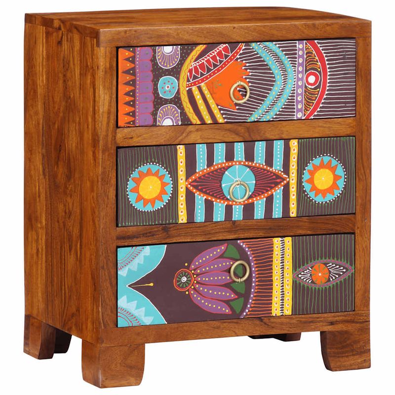 Casa si Gradina - Mobilier - Comode si corpuri - Comode - Bufeta multicolor 50x35x60 din lemn masiv de salcam - Infinity.ro