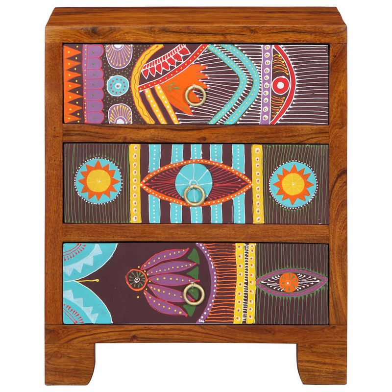 Casa si Gradina - Mobilier - Comode si corpuri - Comode - Bufeta multicolor 50x35x60 din lemn masiv de salcam - Infinity.ro