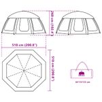 Sport si Outdoor - Camping - Corturi camping - Cort piscina cu pereti detasabili cu acoperis și plasa, mărime 510x510 cm - Infinity.ro