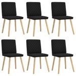 Casa si Gradina - Mobilier - Scaune si fotolii - Scaune - Scaune de sufragerie 6 buc. negru material textil - Infinity.ro