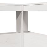 Casa si Gradina - Mobilier - Paturi si accesorii - Paturi - Pat cu biblioteca fara saltea, alb, 150x200 cm, lemn masiv pin - Infinity.ro