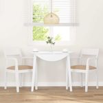 Casa si Gradina - Mobilier - Scaune si fotolii - Scaune - Scaune de sufragerie cu perne 2 buc cauciuc din lemn masiv alb - Infinity.ro