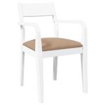 Casa si Gradina - Mobilier - Scaune si fotolii - Scaune - Scaune de sufragerie cu perne 2 buc cauciuc din lemn masiv alb - Infinity.ro