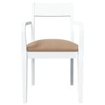 Casa si Gradina - Mobilier - Scaune si fotolii - Scaune - Scaune de sufragerie cu perne 2 buc cauciuc din lemn masiv alb - Infinity.ro