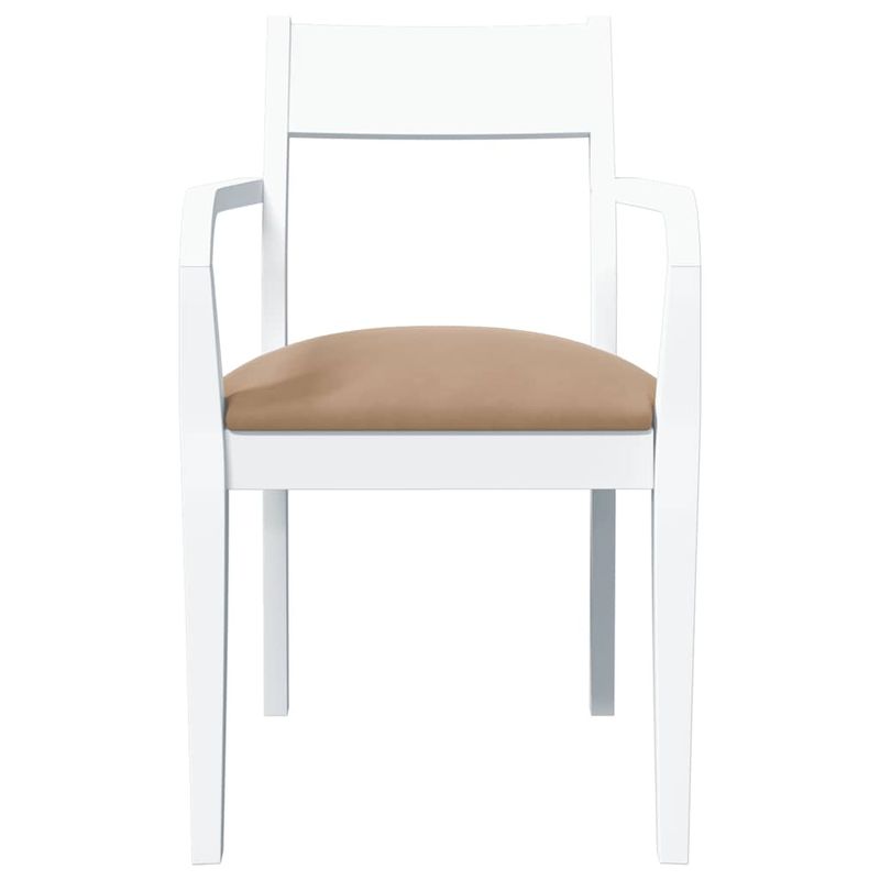 Casa si Gradina - Mobilier - Scaune si fotolii - Scaune - Scaune de sufragerie cu perne 2 buc cauciuc din lemn masiv alb - Infinity.ro