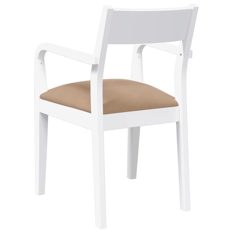 Casa si Gradina - Mobilier - Scaune si fotolii - Scaune - Scaune de sufragerie cu perne 2 buc cauciuc din lemn masiv alb - Infinity.ro