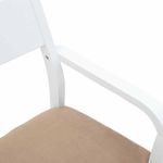 Casa si Gradina - Mobilier - Scaune si fotolii - Scaune - Scaune de sufragerie cu perne 2 buc cauciuc din lemn masiv alb - Infinity.ro