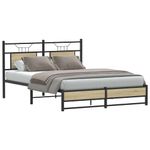 Casa si Gradina - Mobilier - Paturi si accesorii - Paturi - Cadru pat fara saltea stejar sonoma 150x200 cm lemn prelucrat - Infinity.ro