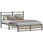 Casa si Gradina - Mobilier - Paturi si accesorii - Paturi - Cadru pat fara saltea stejar sonoma 150x200 cm lemn prelucrat - Infinity.ro