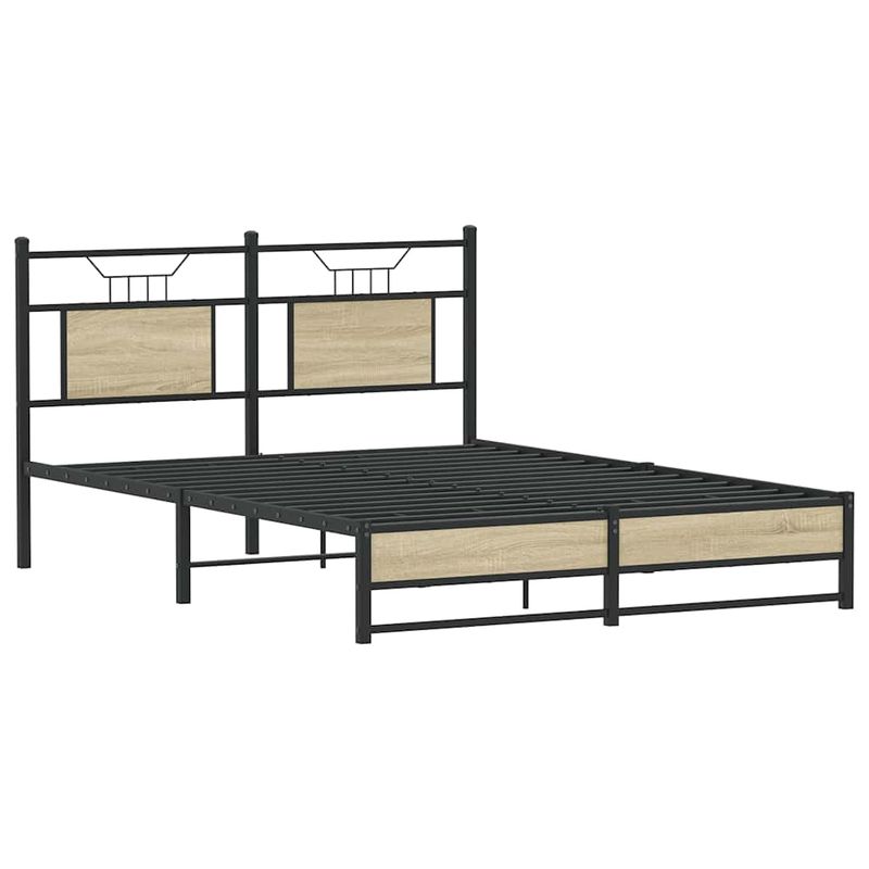 Casa si Gradina - Mobilier - Paturi si accesorii - Paturi - Cadru pat fara saltea stejar sonoma 150x200 cm lemn prelucrat - Infinity.ro