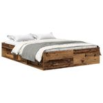 Casa si Gradina - Mobilier - Paturi si accesorii - Paturi - Cadru de pat fara saltea Lemn vechi 120x190cm Lemn prelucrat - Infinity.ro